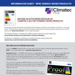BFRC Energy Rated Products from Climatec