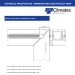 Technical information on minimum sash sizes for slot vents